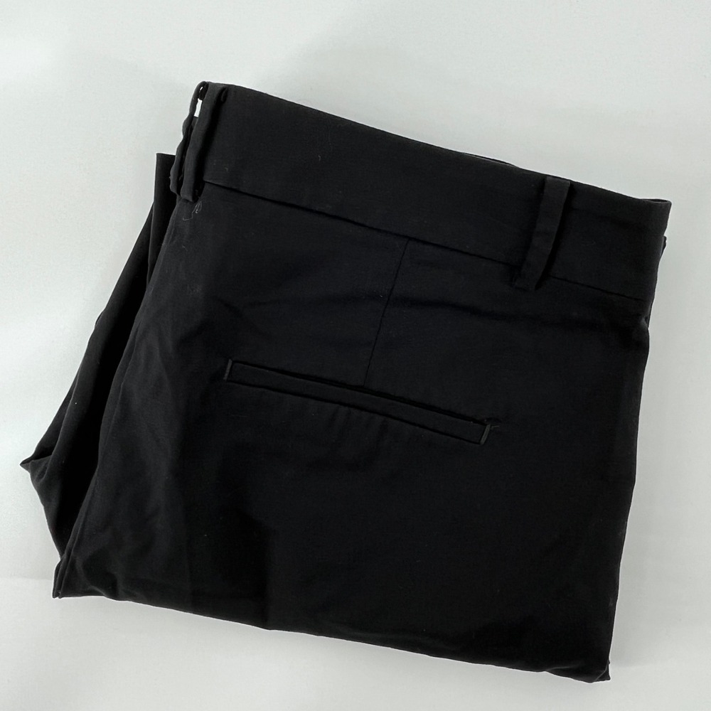 Ann Taylor Womens Black Cotton Blend Straight Leg Dress Pants Size 6 454787